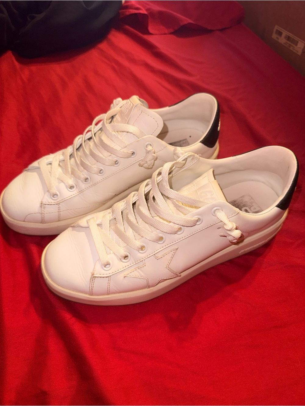 Golden Goose Pure Star White Black Heel Tab size 38